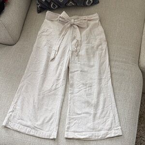 Rhythm Cream Striped Wide-Leg Pants